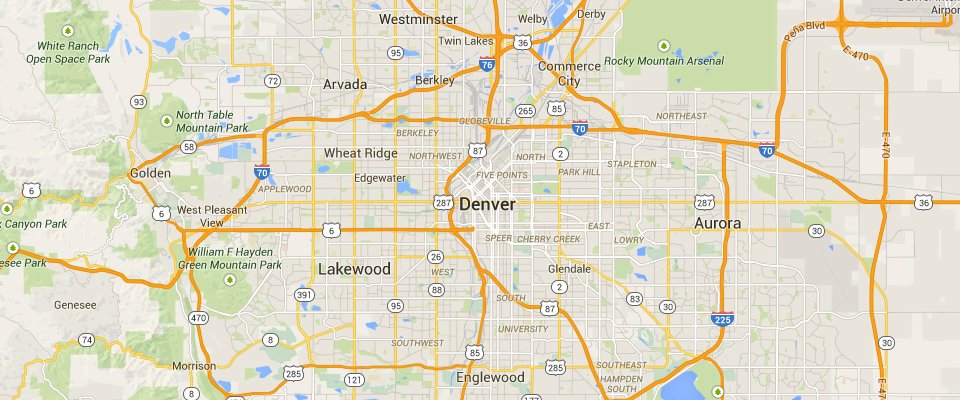 Denver Dumpster Rental Service Area Map